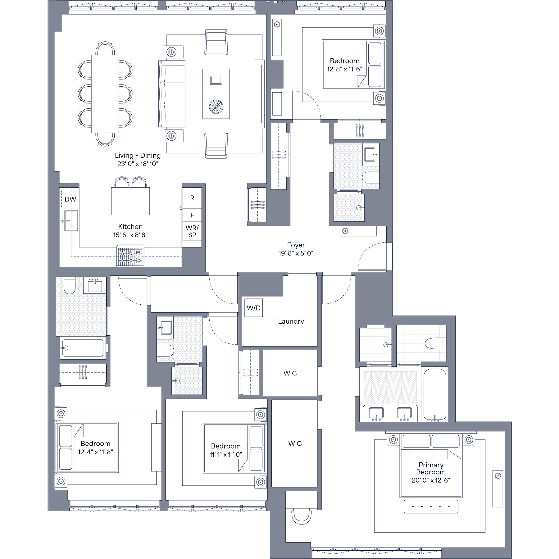 96 Broadway Floor Plan 18 22 A