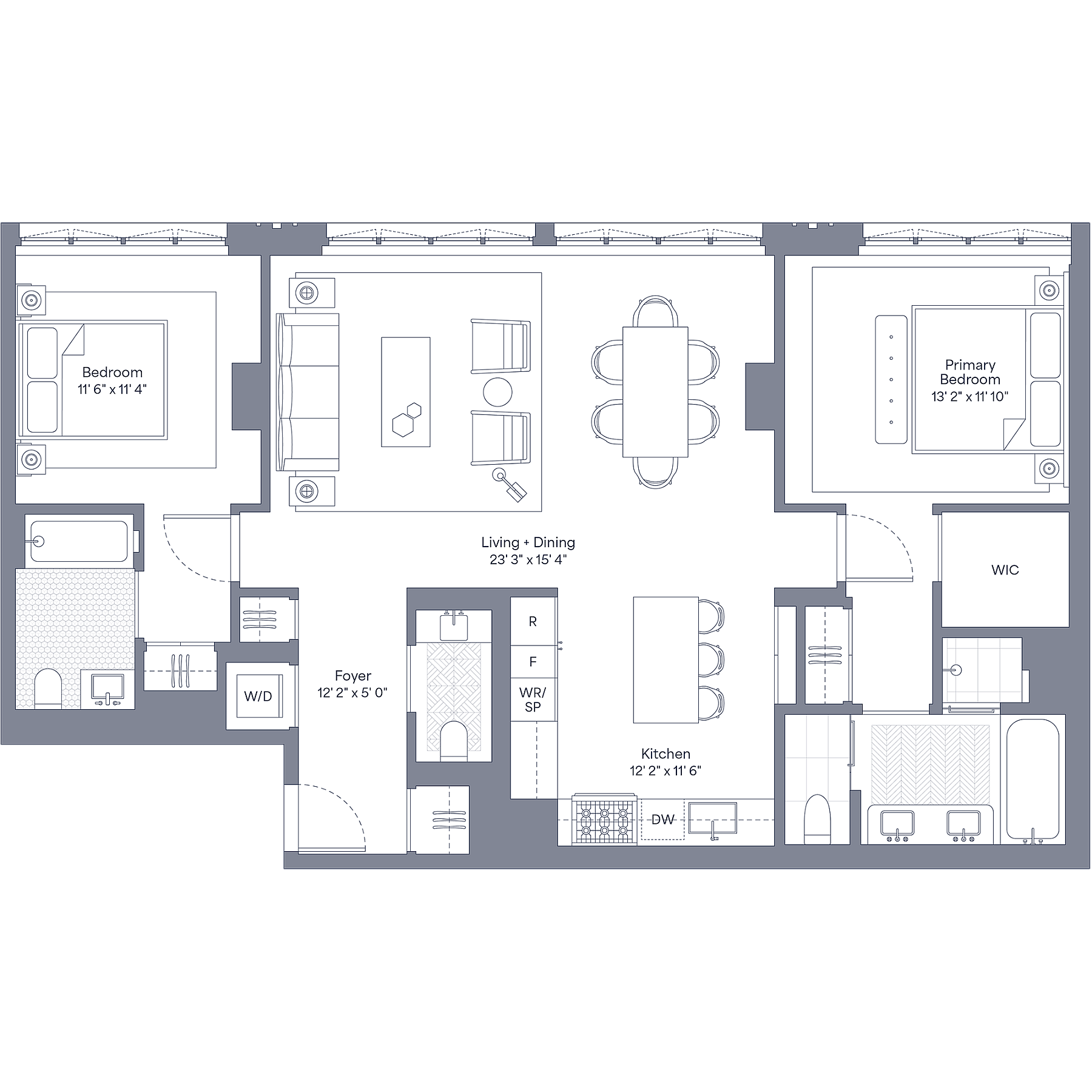 96 Broadway Floor Plan 18 22 B