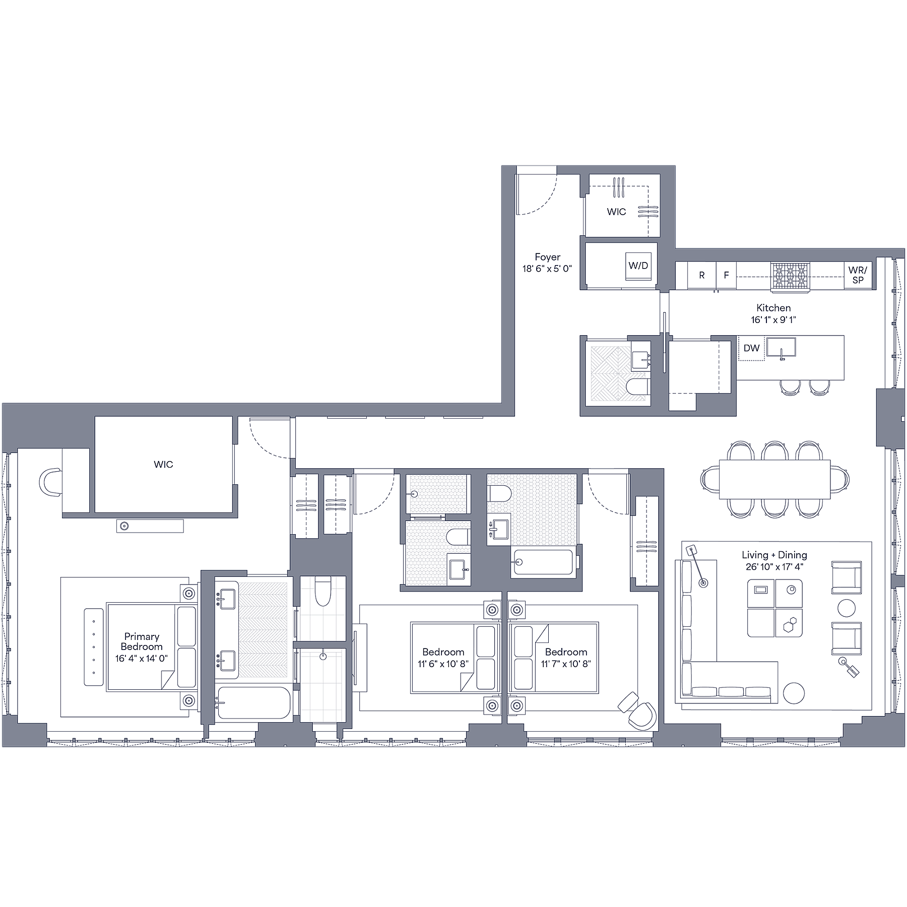 96 Broadway Floor Plan 18 22 D