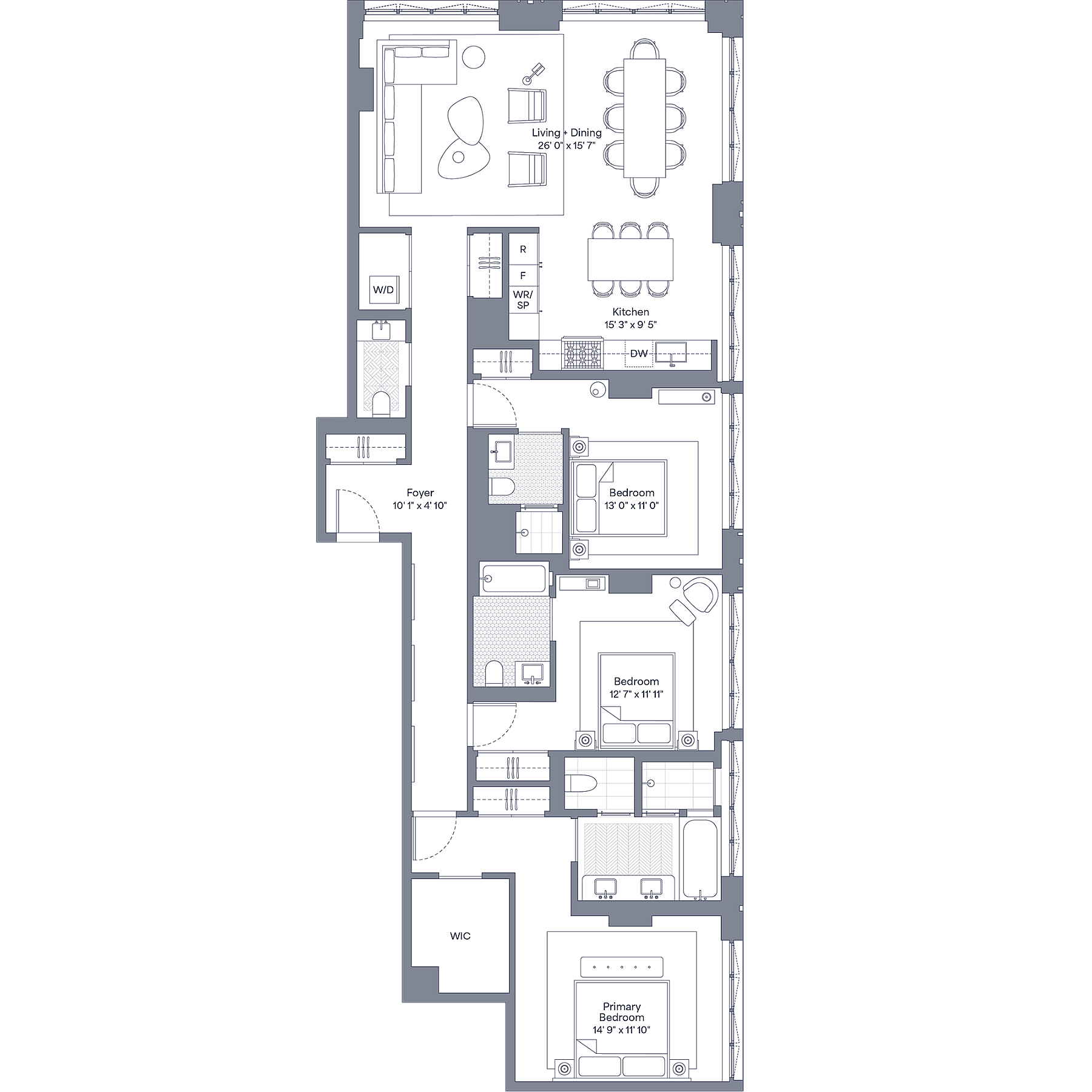 96 Broadway Floor Plan 21 22 C