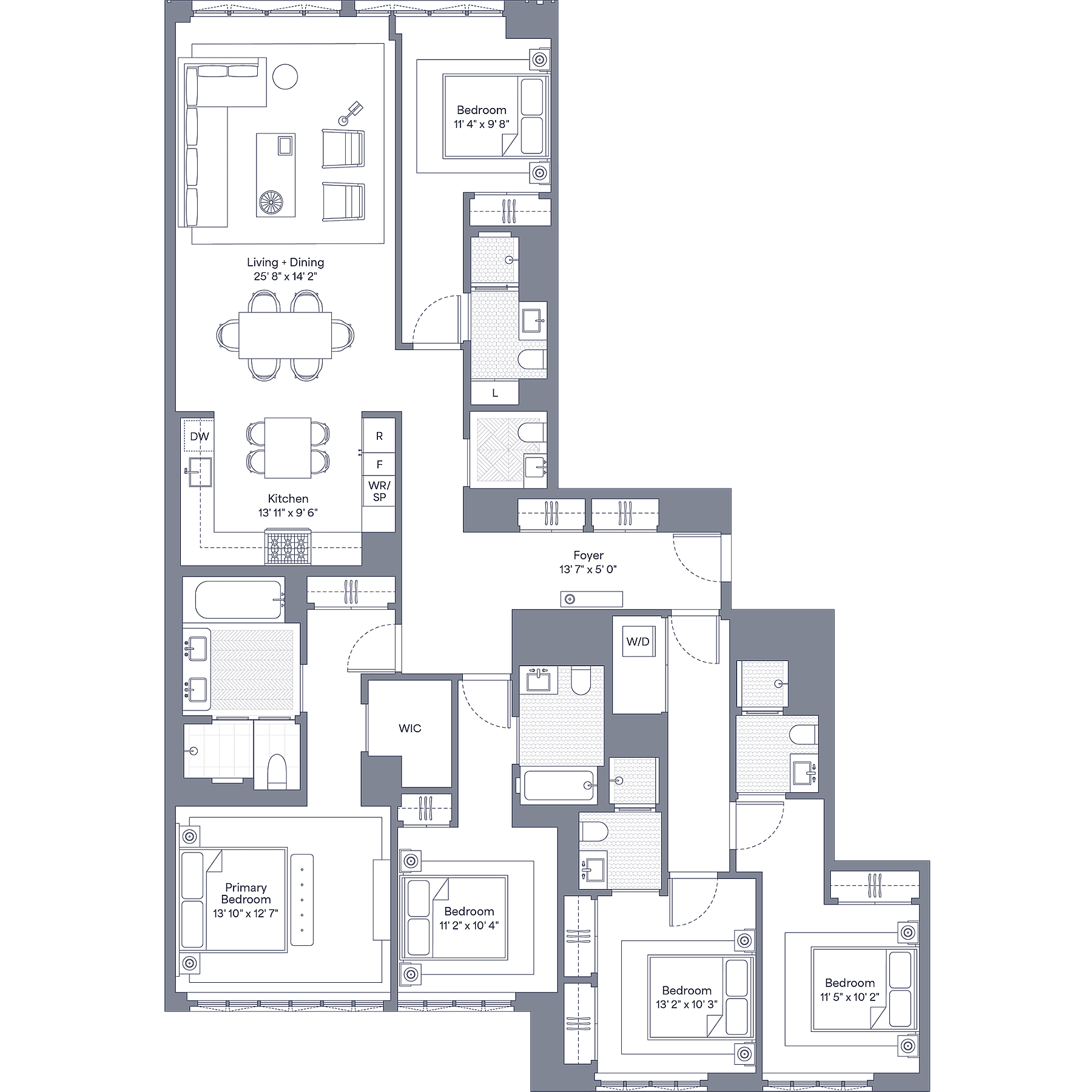 96 Broadway Floor Plan 3 6 A
