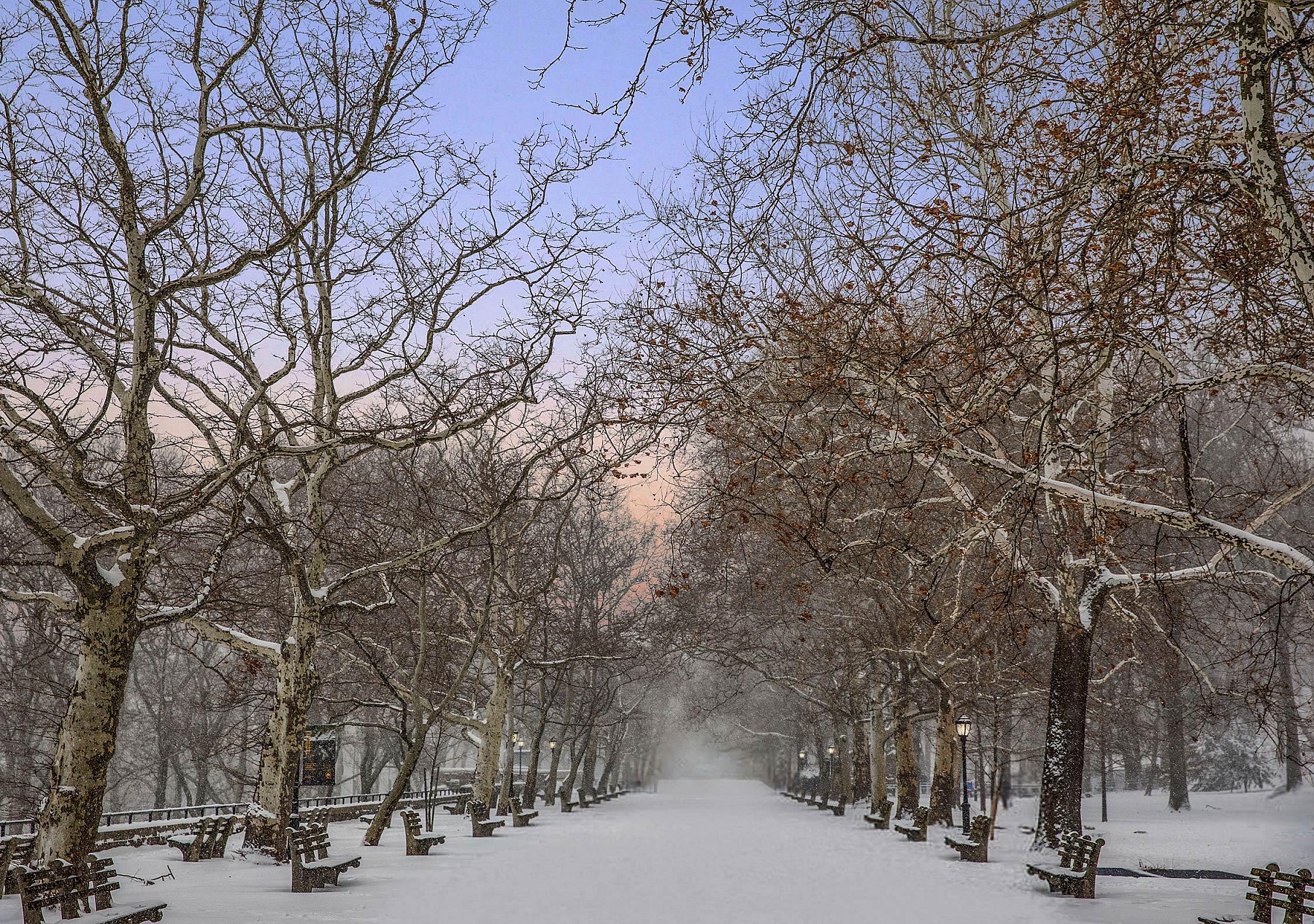 Winter Riverside Park